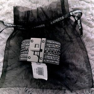 EXPRESS cuff style bracelet with lock detail